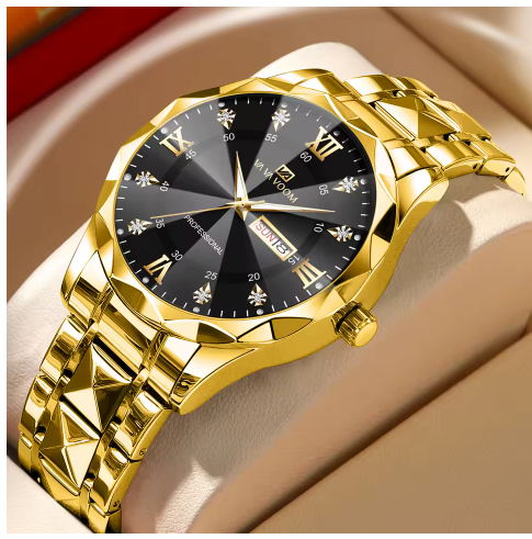 Men's Water Diamond Luxury Quartz
