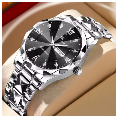 Men's Water Diamond Luxury Quartz