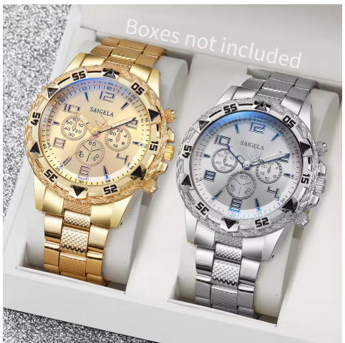 2pcs/set Men's Business Watches
