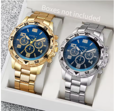 2pcs/set Men's Business Watches