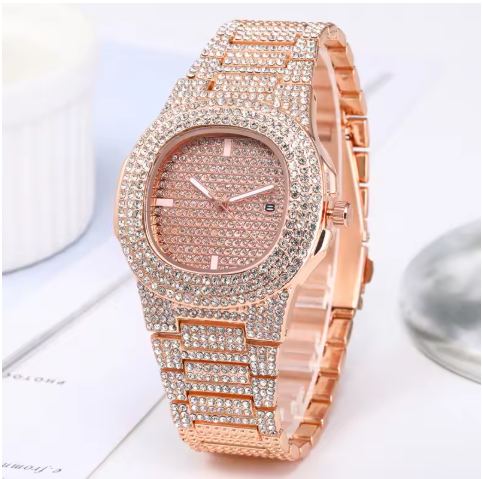 Diamond Men's Sports Wristwatch with Calendar