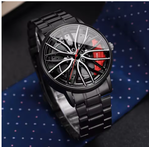 Men's Sports Car Wheel Watch