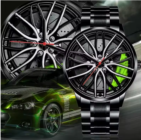 Men's Sports Car Wheel Watch