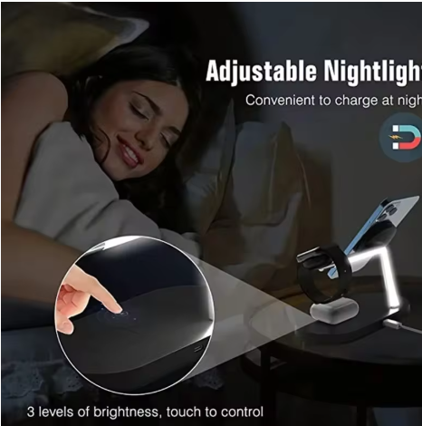3 in 1 Wireless Charger Stand With Night Light
