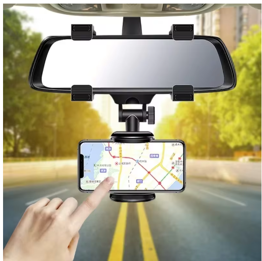 Rearview Mirror Phone Holder