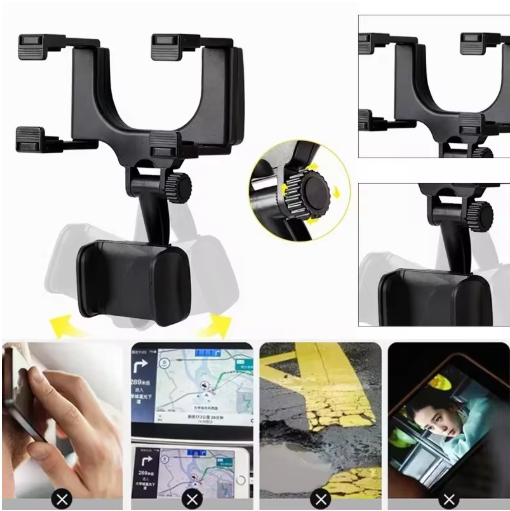 Rearview Mirror Phone Holder