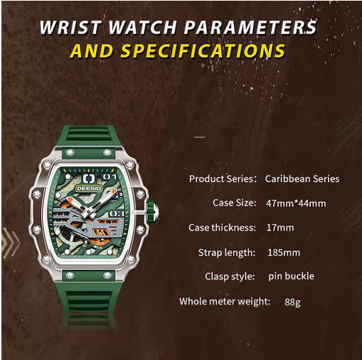 Deesio 1926 Men's Carbon Fiber  Watch