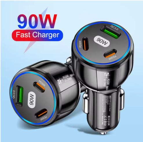 90W Fast Charger 3 Ports