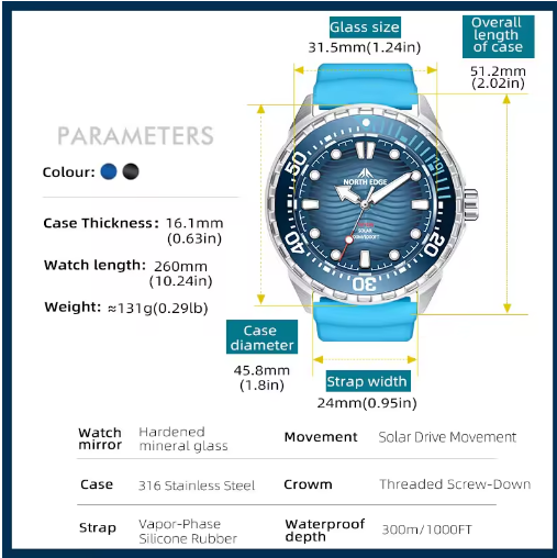 Solar Powered Diver's Watch
