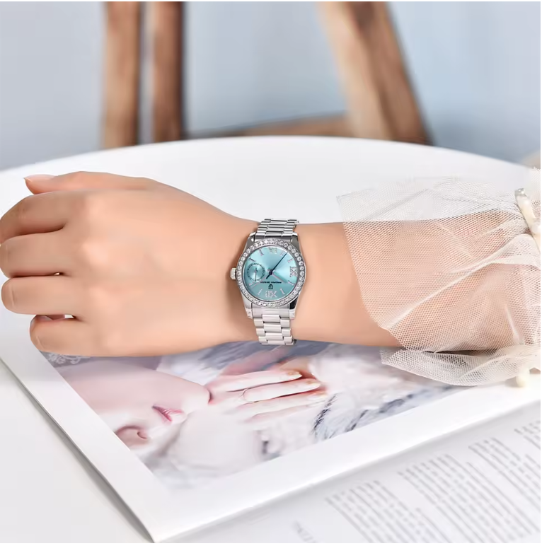 Luxury Quartz Watch For Women Fashion Waterproof Sapphire Clock