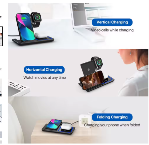 Foldable wireless charger