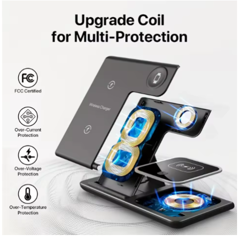 Foldable wireless charger