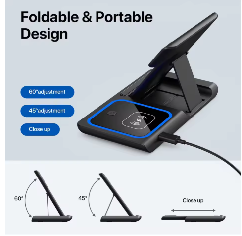 Foldable wireless charger