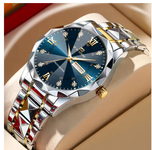 Men's Water Diamond Luxury Quartz