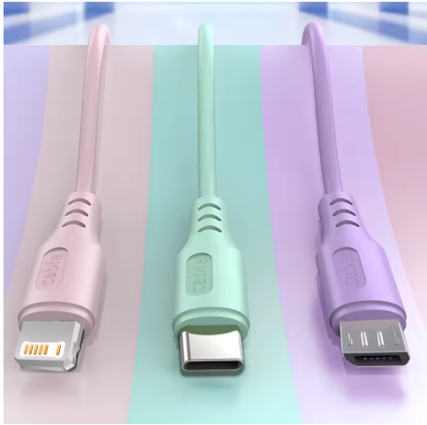 3 In 1 Silica gel  Fast Charging Data Cord