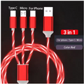 3 IN 1 Glowing LED Light Phone Charger