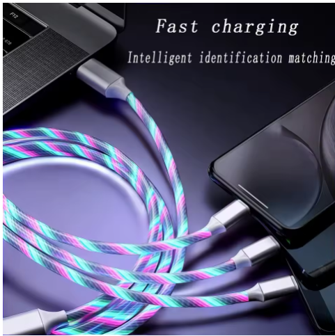 3 IN 1 Glowing LED Light Phone Charger