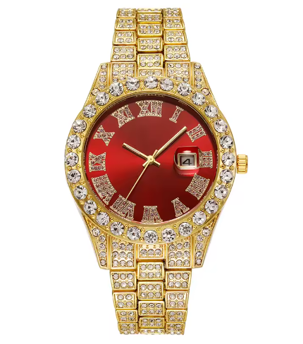 Men's Roman  Rhinestone Wristwatch