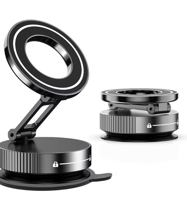 Magnetic Suction Cup Phone Mount Magsafe 360° Adjustable Magnetic Pocket Size Foldable Car Mount