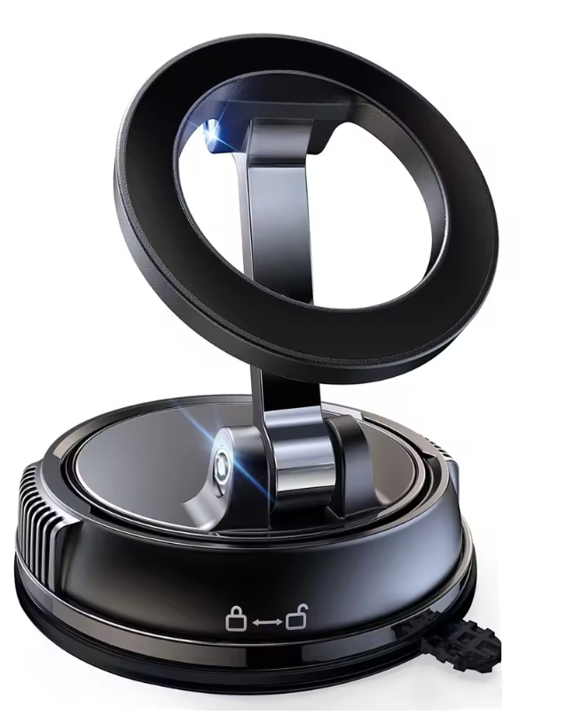 Magnetic Suction Cup Phone Mount Magsafe 360° Adjustable Magnetic Pocket Size Foldable Car Mount