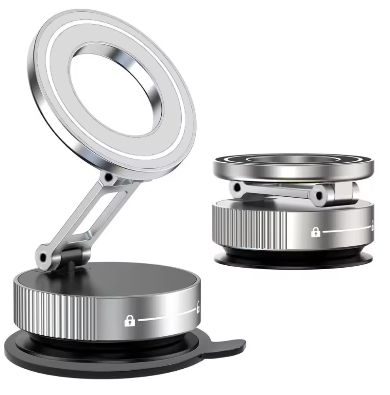 Magnetic Suction Cup Phone Mount Magsafe 360° Adjustable Magnetic Pocket Size Foldable Car Mount