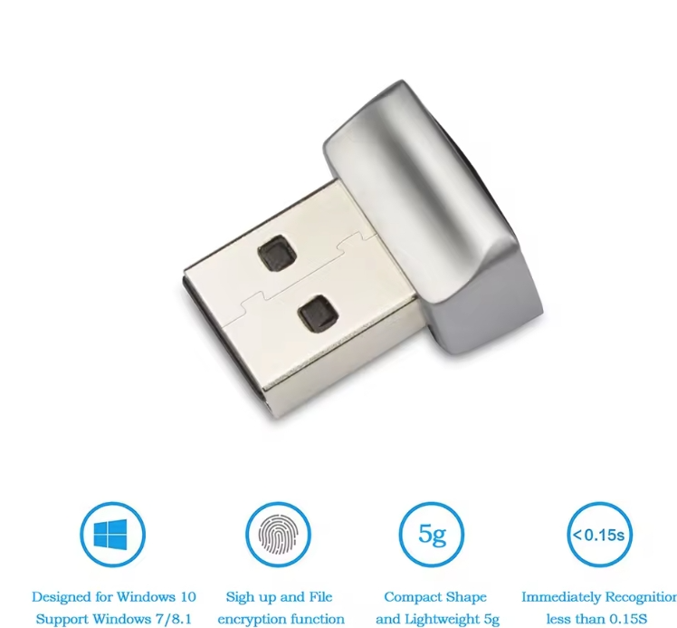 New USB Fingerprint Reader Moddule Laptop Fingerprint Unlocking Biometric Scanner