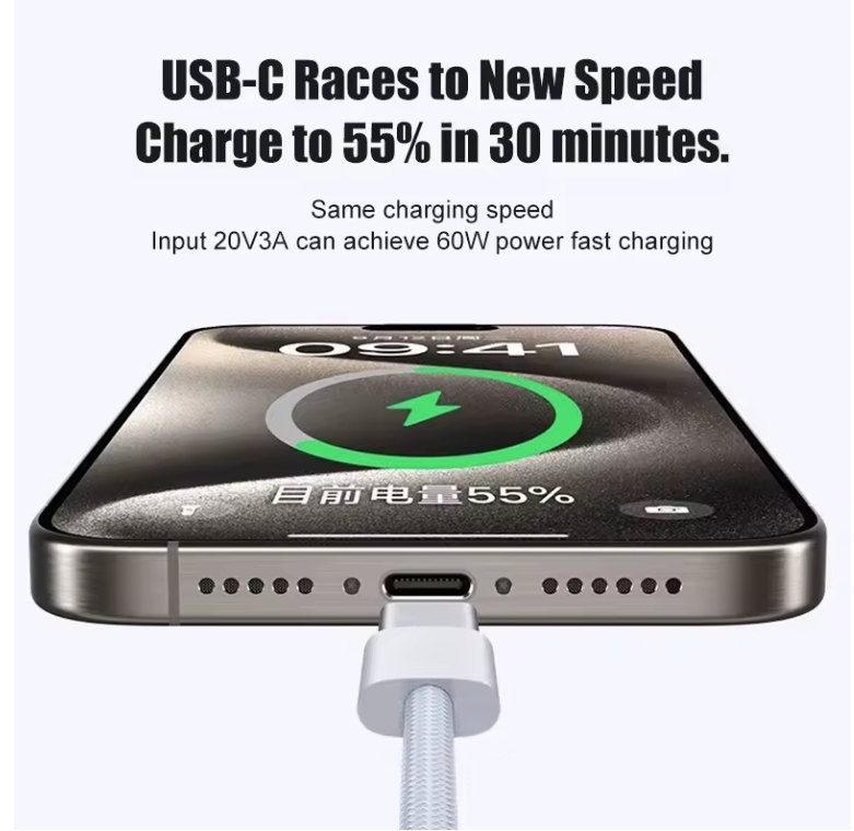 60W USB C Phone Cable