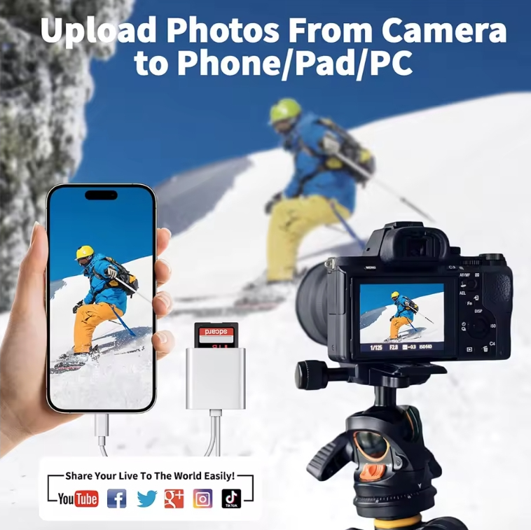 2 in 1 OTG Type C Card Reader USB Flash Drive SD TF for iPad Tablet Type C to Smart Memory Card