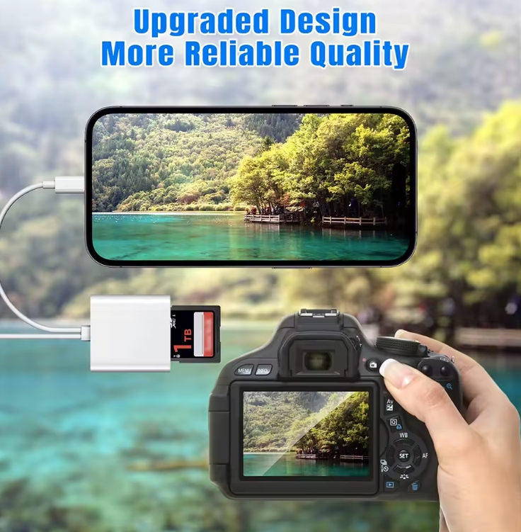 2 in 1 OTG Type C Card Reader USB Flash Drive SD TF for iPad Tablet Type C to Smart Memory Card