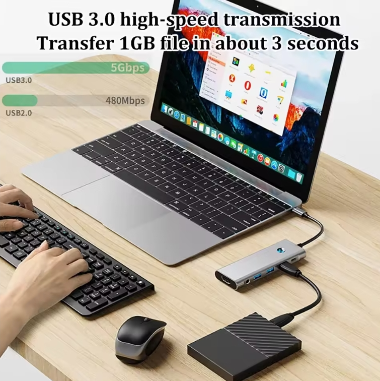 Docking Station Splitter\ for MacBook PC USB Hub